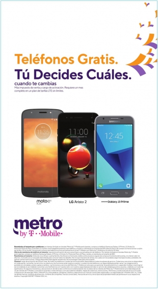Telefonos Gratis, Metro by T-Mobile
