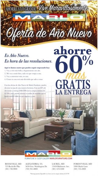 Oferta De Ano Nuevo Marlo Furniture Brandywine Md