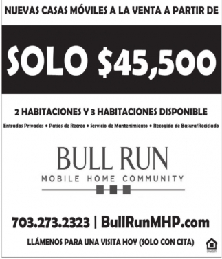 Nuevas Casas Moviles a la Venta, Bull Run Mobile Home Community, Manassas,  VA